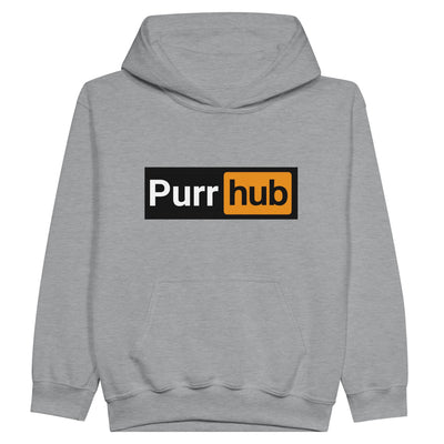 Sudadera con capucha júnior estampado de gato "Purr Hub" Michilandia | La tienda online de los fans de gatos