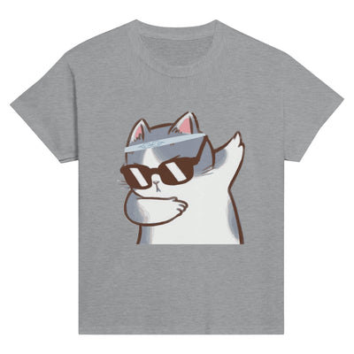 Camiseta Junior Unisex Estampado de Gato "Miau Dabber" Michilandia | La tienda online de los fans de gatos