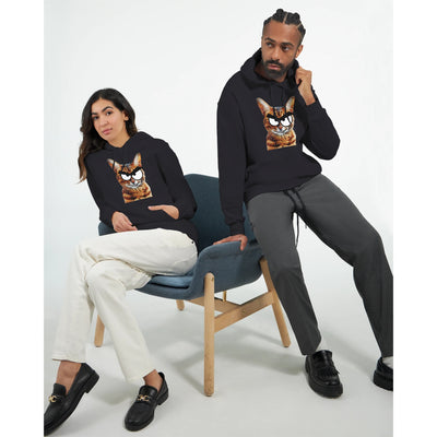 Sudadera con Capucha Unisex Estampado de Gato "Bengala Malicioso" Michilandia