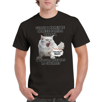 Camiseta Unisex Estampado de Gato 