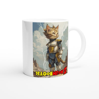 Taza Blanca con Impresión de Gato "Dragon Meow Z" Michilandia | La tienda online de los fans de gatos