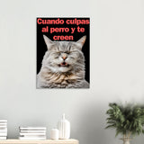 Lienzo de gato "Risa Culpable" Michilandia | La tienda online de los fans de gatos