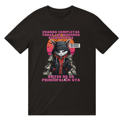 Camiseta unisex estampado de gato "GTA: Gato Theft Auto" Michilandia | La tienda online de los amantes de gatos