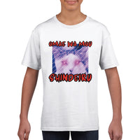 Camiseta júnior unisex estampado de gato "Revelación Otaku"