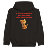 Sudadera con capucha júnior estampado de gato "San Miaulentín" Michilandia | La tienda online de los fans de gatos