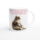 Taza Blanca con Impresión de Gato "Miau de Culpa" Michilandia | La tienda online de los fans de gatos