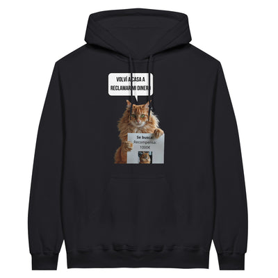 Sudadera con Capucha Unisex Estampado de Gato 