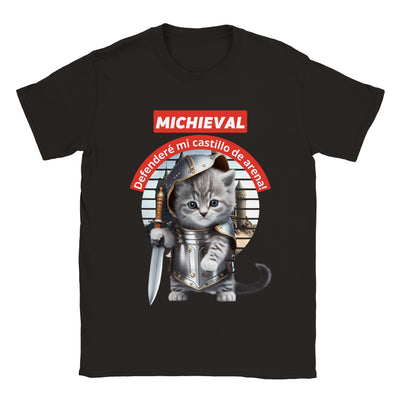 Camiseta unisex estampado de gato "Michieval" Gelato