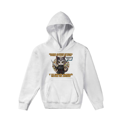 Sudadera con capucha júnior estampado de gato 