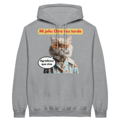 Sudadera con Capucha Unisex Estampado de Gato "Agradecido Miau" Michilandia