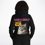 Sudadera deportiva con capucha unisex estampado de gato "Mira Quién Habla"