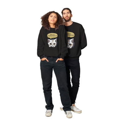 Sudadera unisex estampado de gato "Tienes croquetas?" Gelato