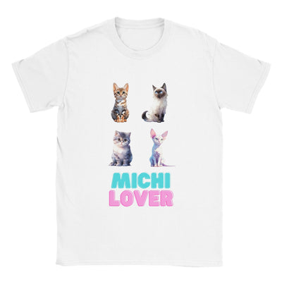 Camiseta unisex estampado de gato "Michi Lover" v2 Gelato