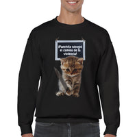 Sudadera Unisex Estampado de Gato "Panchito y Su Camino" Michilandia | La tienda online de los fans de gatos
