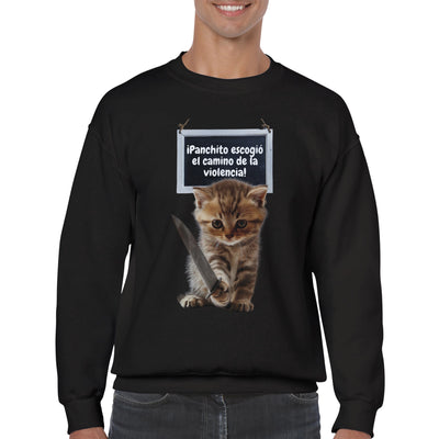 Sudadera Unisex Estampado de Gato 