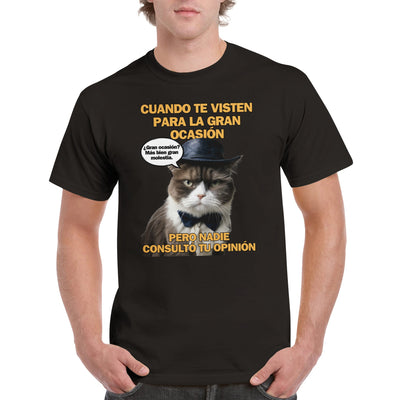 Camiseta Unisex Estampado de Gato 