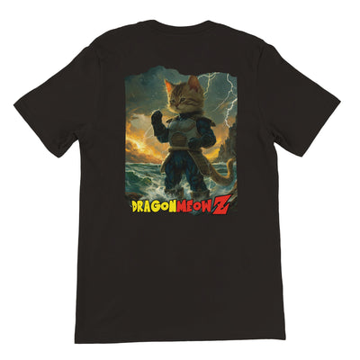 Camiseta Prémium Unisex Impresión Trasera de Gato 