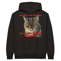 Sudadera con Capucha Unisex Estampado de Gato 