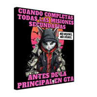 Lienzo de gato "GTA: Gato Theft Auto" Michilandia | La tienda online de los amantes de gatos