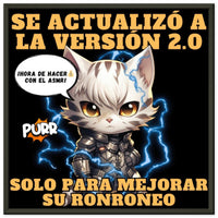 Póster Semibrillante de Gato con Marco Metal "Cyborg Kitty" 50x50 cm / 20x20″