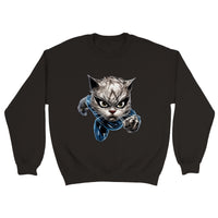 Sudadera unisex estampado de gato "Peludo Plateado Veloz" Gelato