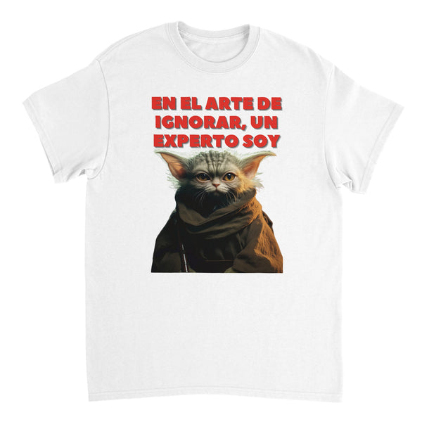 Camiseta Unisex Estampado de Gato "Yoda Miau" Michilandia | La tienda online de los fans de gatos