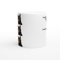 Taza Blanca con Impresión de Gato "Gente" Michilandia | La tienda online de los fans de gatos