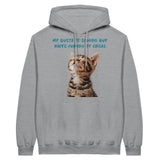 Sudadera con Capucha Unisex Estampado de Gato "Silencio Melódico" Michilandia | La tienda online de los fans de gatos