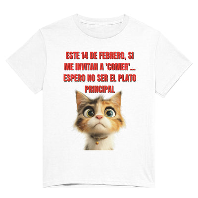 Camiseta Unisex Estampado de Gato "Cita Gatuna" Michilandia | La tienda online de los fans de gatos