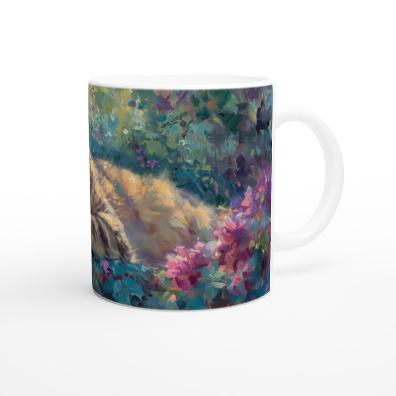 Taza Blanca con Impresión de Gato "Monet Miau" Michilandia | La tienda online de los fans de gatos