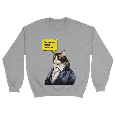 Sudadera unisex estampado de gato "René Michi Descartes" Michilandia | La tienda online de los amantes de gatos