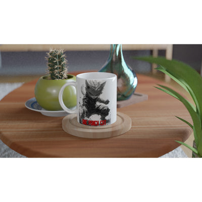 Taza Blanca con Impresión de Gato "Garou Felino" Michilandia | La tienda online de los fans de gatos