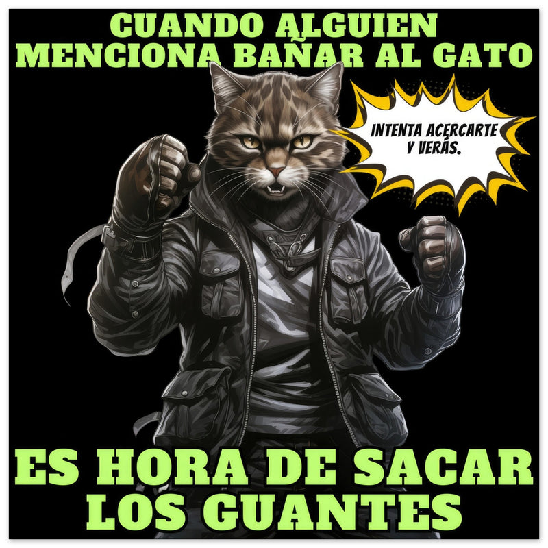 Panel de aluminio impresión de gato "El Intocable" Michilandia | La tienda online de los fans de gatos