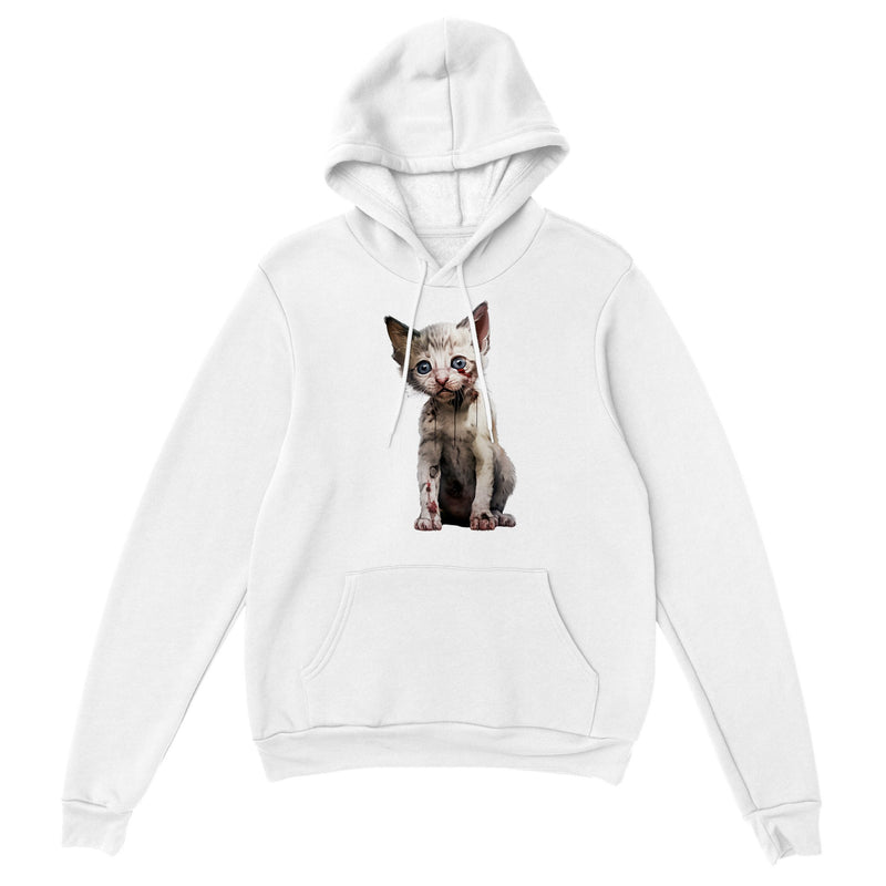 Sudadera con capucha unisex estampado de gato "Michi Zombi" Gelato