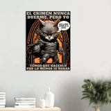 Panel de aluminio impresión de gato "Siesta de la Justicia" Michilandia | La tienda online de los fans de gatos