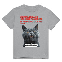 Camiseta Unisex Estampado de Gato "Sarcasmo Felino" Michilandia | La tienda online de los fans de gatos