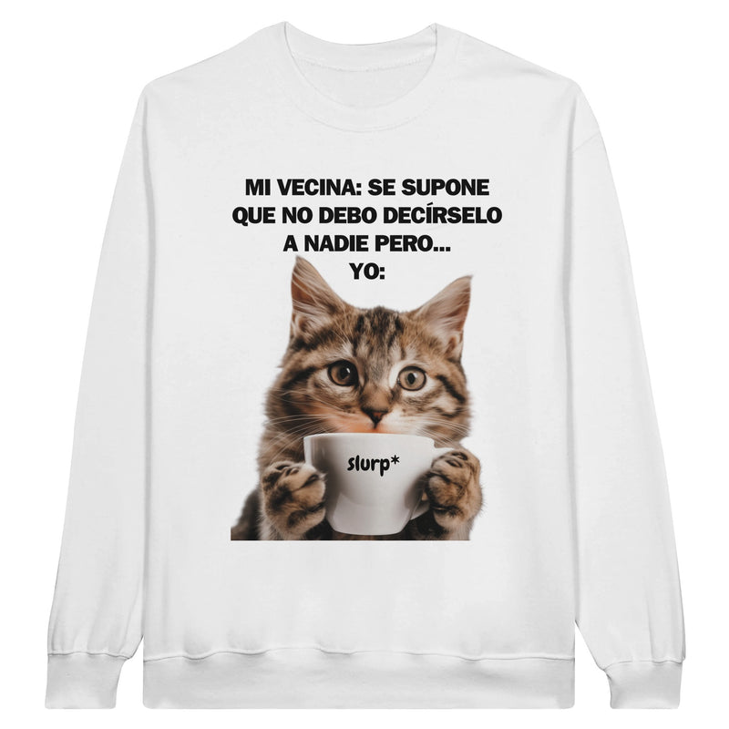 Sudadera Unisex Estampado de Gato "Chisme Gatuno" Michilandia | La tienda online de los fans de gatos