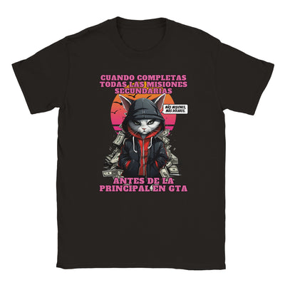 Camiseta unisex estampado de gato 