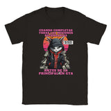 Camiseta unisex estampado de gato "GTA: Gato Theft Auto" Negro