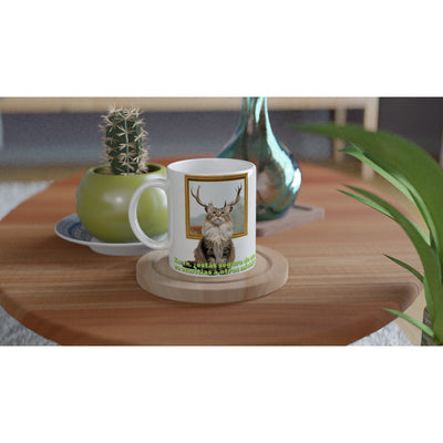 Taza Blanca con Impresión de Gato "Dudas de Miau" Michilandia | La tienda online de los fans de gatos