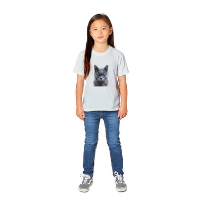 Camiseta Junior Unisex Estampado de Gato "Burla Felina" Michilandia