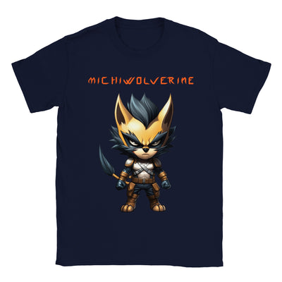 Camiseta unisex estampado de gato "Michiwolverine" Gelato