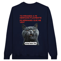 Sudadera Unisex Estampado de Gato "Sarcasmo Felino" Michilandia | La tienda online de los fans de gatos