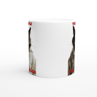 Taza Blanca con Impresión de Gato "Soy el Problema" Michilandia | La tienda online de los fans de gatos