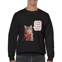 Sudadera Unisex Estampado de Gato 