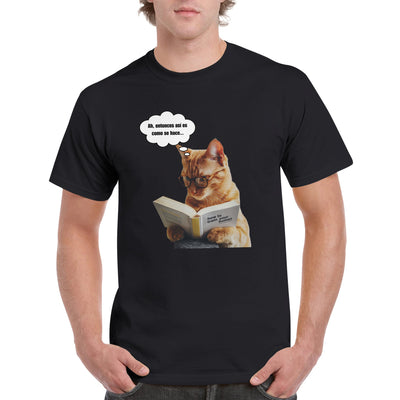 Camiseta Unisex Estampado de Gato 