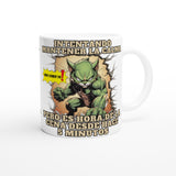 Taza Blanca con Impresión de Gato "Hulk comer ya" Michilandia | La tienda online de los amantes de gatos