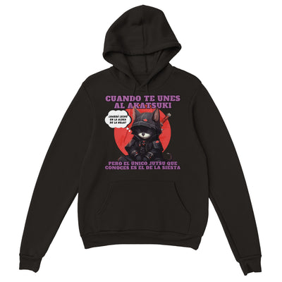 Sudadera con capucha unisex estampado de gato 