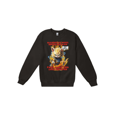 Sudadera unisex estampado de gato "Super Saiyajin Felino" Michilandia | La tienda online de los amantes de gatos