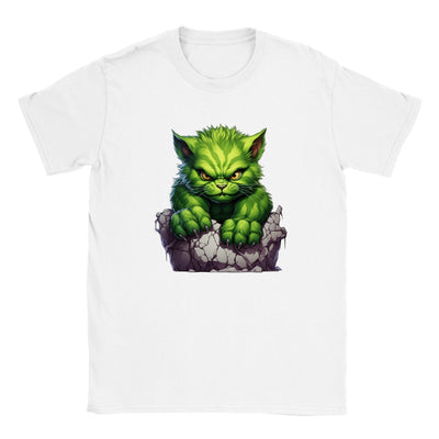 Camiseta júnior unisex estampado de gato 